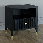 Прикроватная тумбочка с полкой Elsa Dreams Black варинант исполнения - 1 | Loft Concept в Казани