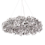 Люстра подвесная круглая с многочисленными металлическими круглыми элементами Terzani Argent варинант исполнения - 1 | Loft Concept в Казани