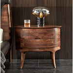 Прикроватный столик из дерева с 2-мя ящиками Moon Walnut Furniture варинант исполнения - 2 | Loft Concept в Казани