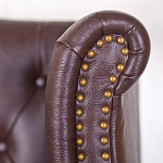 Кресло из натуральной кожи на 4-х деревянных ножках из массива бука Thomas Armchair brown варинант исполнения - 4 | Loft Concept в Казани