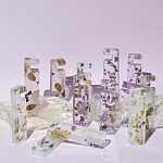 Подставка для телефона из эпоксидной смолы с цветами белая Epoxy Flowers Phone Stand White варинант исполнения - 4 | Loft Concept в Казани