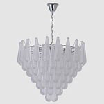Люстра с подвесками из рифленного стекла в форме капель Textured Glass Chandelier варинант исполнения - 10 | Loft Concept в Казани