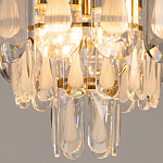 Люстра многоярусная с овальными прозрачными подвесками 28 см Harmonica варинант исполнения - 5 | Loft Concept в Казани