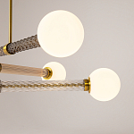 Люстра со стеклянными вставками Helios варинант исполнения - 3 | Loft Concept в Казани