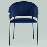 Стул в велюре синего цвета Horizon варинант исполнения - 3 | Loft Concept в Казани