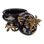 Шкатулка черного цвета с бронзовым ангелом Eden Garden варинант исполнения - 4 | Loft Concept в Казани