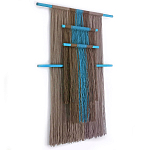 Дизайнерское Панно Макраме из хлопковых нитей Japan Wall Panel Blue варинант исполнения - 1 | Loft Concept в Казани