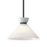 Подвесной светильник с белым стеклянным конусным плафоном Alora Mood варинант исполнения - 1 | Loft Concept в Казани