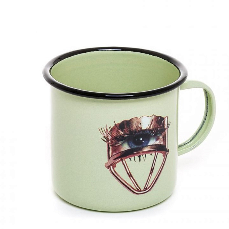 Кружка Seletti Mug Eye Салатовый Коричневый в Казани | Loft Concept 