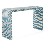 Консоль Дизайнерская Kenya Console ZEBRA Bone Inlay blue варинант исполнения - 4 | Loft Concept в Казани