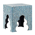 Приставной столик с инкрустацией раковинами устриц Bone Inlay варинант исполнения - 6 | Loft Concept в Казани