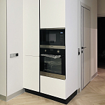 Угловой кухонный гарнитур Жемчужный белый Серый Clarke Kitchen Set White Grey варинант исполнения - 2 | Loft Concept в Казани