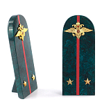 Сувенир Погон МВД из натурального камня змеевик Souvenir Epaulets варинант исполнения - 2 | Loft Concept в Казани