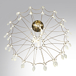 Люстра подвесная из металла с хрустальными прозрачными подвесками Quasar 81 варинант исполнения - 5 | Loft Concept в Казани