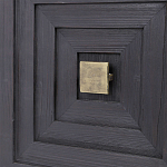 Тумба черная из дерева двухдверная Geometric Double Door Nightstand варинант исполнения - 2 | Loft Concept в Казани