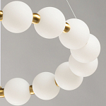 Люстра круглая с матовыми белыми шарами PEARLS Suspension варинант исполнения - 9 | Loft Concept в Казани