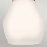 Подвесной светильник каплевидной формы с комбинированным плафоном из стали и белого матового стекла Kichler варинант исполнения - 13 | Loft Concept в Казани