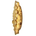 Бра светодиодное из многослойных золотых дисков Metal Disc Chandelier варинант исполнения - 4 | Loft Concept в Казани