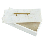Шкатулка из белого мрамора Save Time варинант исполнения - 3 | Loft Concept в Казани