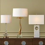 Настольная лампа с прозрачным корпусом и фактурным абажуром Charm and Luxury варинант исполнения - 3 | Loft Concept в Казани