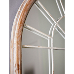 Зеркало-окно настенное в венецианском стиле с деревянной рамой бежевого цвета Venetian Smooth варинант исполнения - 7 | Loft Concept в Казани