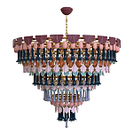 Люстра круглая с декором из разноцветных элементов в виде листьев Changing Seasons варинант исполнения - 3 | Loft Concept в Казани