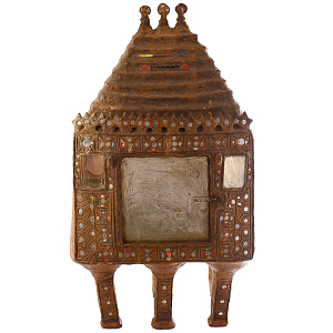 Декоративная винтажная печка из глины с инкрустацией Rarity