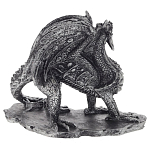 Декоративная статуэтка Дракон Dragon Black Silver Statuette варинант исполнения - 4 | Loft Concept в Казани