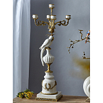 Подсвечник белый Попугай из фарфора с бронзовыми элементами Eden Garden варинант исполнения - 4 | Loft Concept в Казани