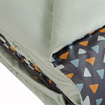 Постельное белье из сатина с принтом треугольники 150х200 см Triangular Dreams варинант исполнения - 4 | Loft Concept в Казани