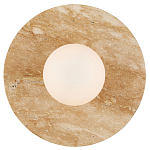 Бра в виде диска с плафоном из матового белого стекла Marble Glow варинант исполнения - 3 | Loft Concept в Казани