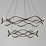 Люстра подвесная с волнообразным черным каркасом Black Tsunami варинант исполнения - 1 | Loft Concept в Казани