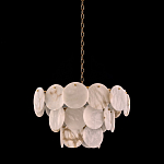 Люстра трехъярусная с подвесками из округлых элементов Cryptocrystalline Stone варинант исполнения - 2 | Loft Concept в Казани