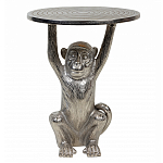 Столик с подстольем в виде обезьянки Bombay Nickel варинант исполнения - 2 | Loft Concept в Казани
