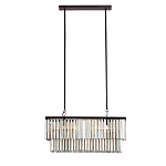 Люстра линейная прямоугольная с подвесками из натурального перламутра Nacre варинант исполнения - 1 | Loft Concept в Казани