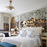 Обои ручная роспись в стиле Арт-деко Rateau Colourway SC-243 on Deep Rich Gold gilded paper варинант исполнения - 1 | Loft Concept в Казани