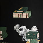 Обои ручная роспись The Art of Learning and Steps for the Flowers by Teo Yang Original colourway on Pitch dyed silk варинант исполнения - 3 | Loft Concept в Казани