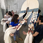 Настенное украшение из нитей Корона с кисточками Crown Wall Hanging варинант исполнения - 3 | Loft Concept в Казани