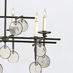 Люстра подвесная с 8-ю лампами и стеклянными круглыми подвесками Currey & Company варинант исполнения - 5 | Loft Concept в Казани