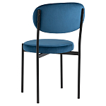 Стул с круглым сиденьем на металлическом основании ALFIE CHAIR Blue варинант исполнения - 4 | Loft Concept в Казани