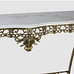 Консоль из бронзы с мраморной прямоугольной столешницей Bronze Console варинант исполнения - 2 | Loft Concept в Казани