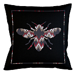 Подушка декоративная пчела цветной орнамент Ikat Pattern варинант исполнения - 1 | Loft Concept в Казани