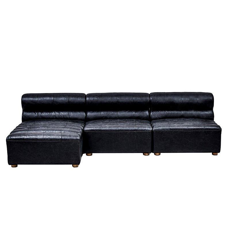 Диван Veronica Leather Sofa Черный в Казани | Loft Concept 