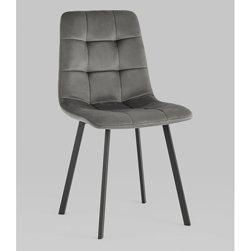 Стул NANCY S Chair Темно-Серый 2 шт Серый Черный Стул NANCY S Chair Темно-Серый 2 шт Серый Черный в Казани | Loft Concept