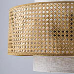 Подвесной светильник с декоративным поясом из плетеного бамбука Biuloggicu варинант исполнения - 7 | Loft Concept в Казани