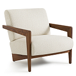 Кресло Avalon White Boucle из массива ореха варинант исполнения - 1 | Loft Concept в Казани