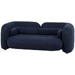 Дизайнерский двухместный диван с мягкими спинкой и подлокотниками синий Madelaine Sofa Blue варинант исполнения - 3 | Loft Concept в Казани