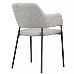Стул мягкий с подлокотниками Chair Gray Upholstery Boucle варинант исполнения - 3 | Loft Concept в Казани