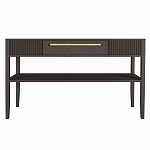 Дизайнерская Консоль с полкой и ящиком Primo Темный орех варинант исполнения - 8 | Loft Concept в Казани