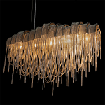 Люстра подвесная с металлическими цепочками и изогнутыми металлическими дугами 72 см Atlantis Chain варинант исполнения - 8 | Loft Concept в Казани